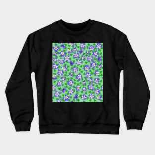 Rocky Mountain Columbine Pattern Crewneck Sweatshirt